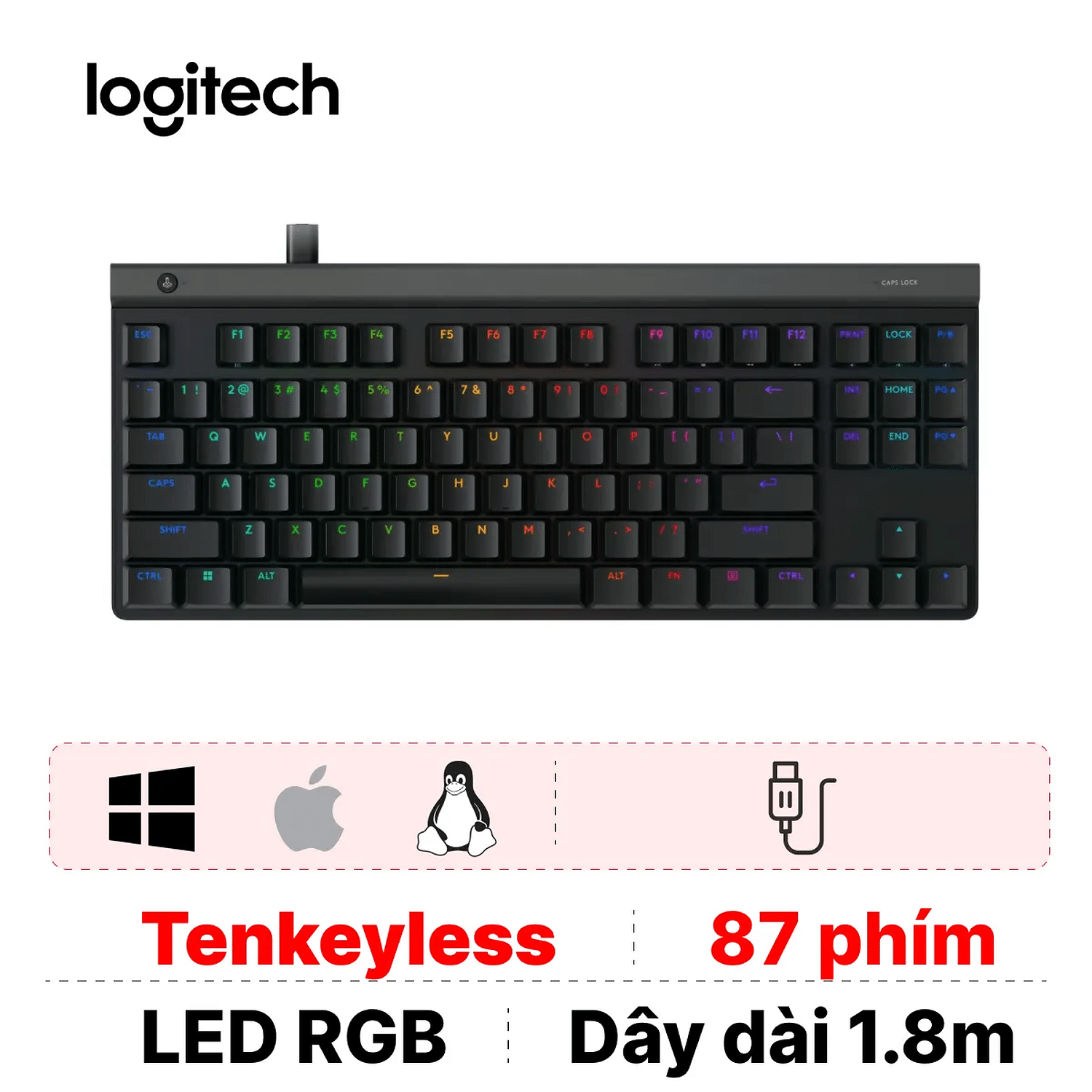Hình ảnh sản phẩm Bàn phím gaming có dây Logitech G515 TKL - Bàn phím gaming có dây Logitech G515 TKL