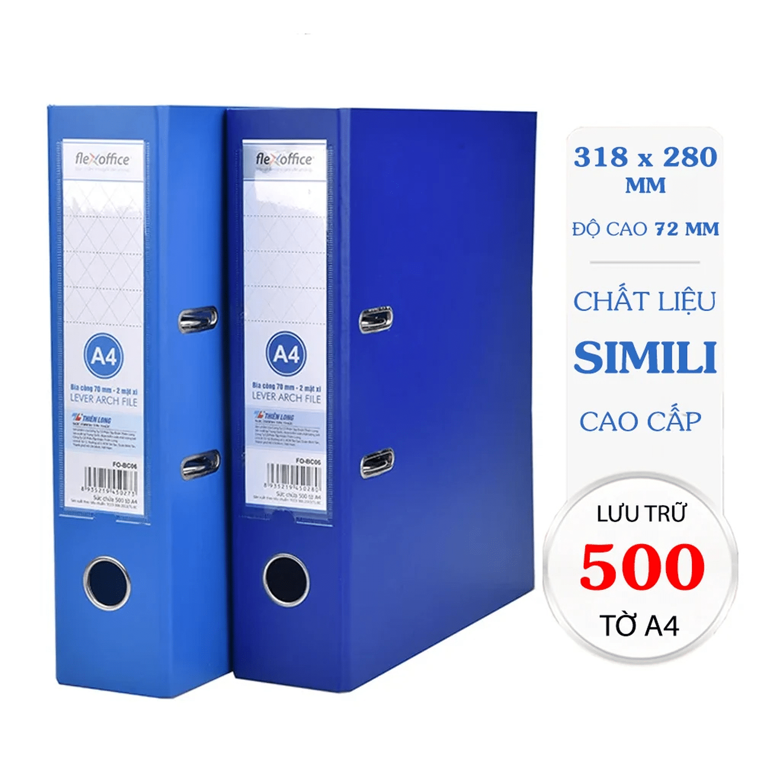 Hình ảnh sản phẩm Bìa còng Flexoffice 70A4 FO-BC06 Giấy, A4 - Bìa còng Flexoffice 70A4 FO-BC06