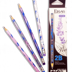 Hình ảnh sản phẩm Bút chì 2B Lavender có tẩy Eras E630 - Bút chì 2B Lavender có tẩy Eras E630