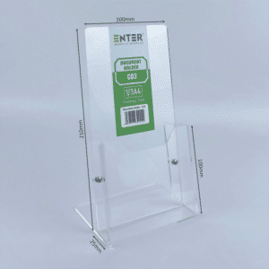 Hình ảnh sản phẩm Kệ tờ rơi 1 ngăn Enter C03 100x210mm 1/3 A4 đứng 2mm - Kệ tờ rơi 1 ngăn Enter C03 100x210mm 1/3 A4 đứng 2mm