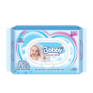 Hình ảnh sản phẩm Khăn ướt trẻ em Bobby 100 100tờ - Khăn ướt Bobby 100 tờ