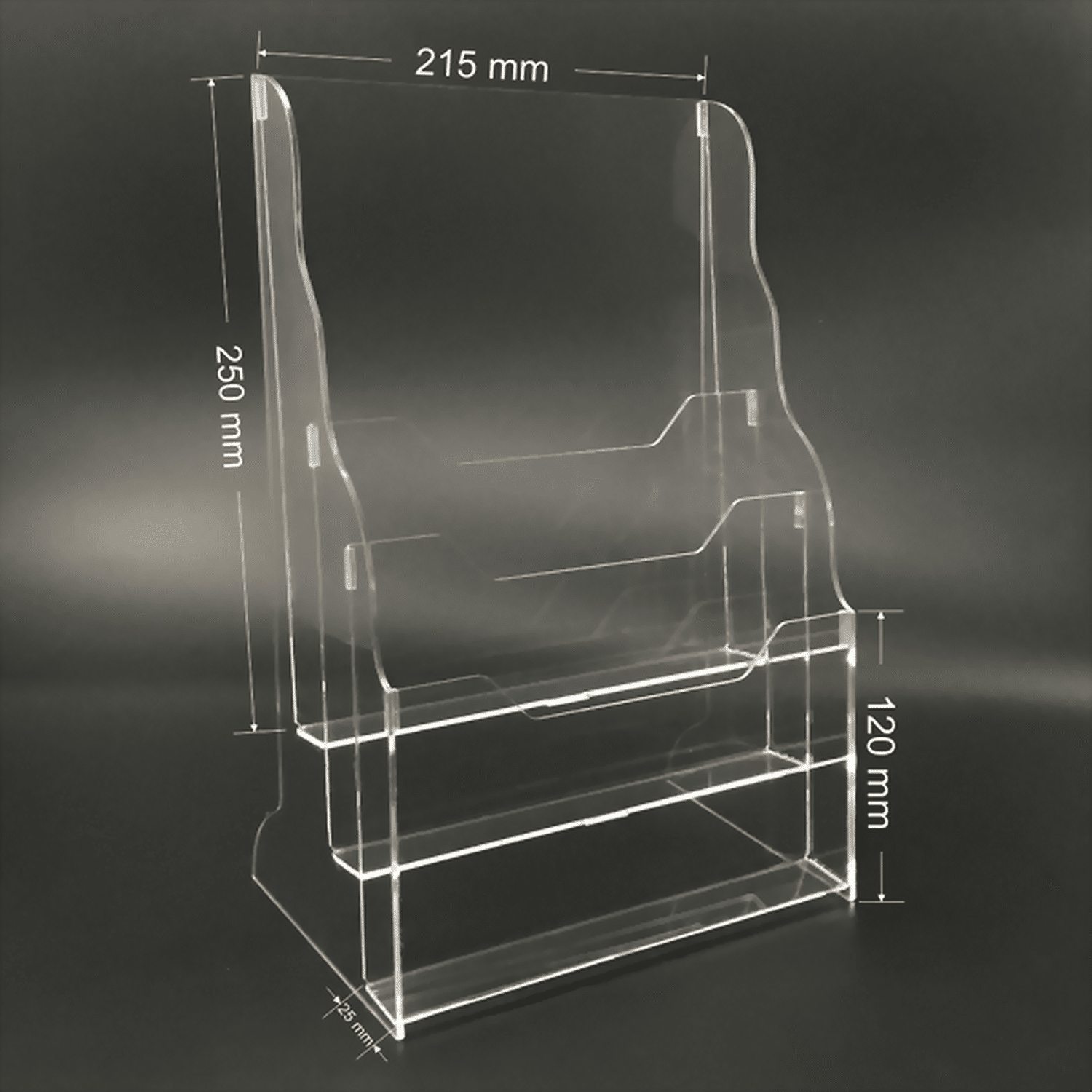 Hình ảnh sản phẩm Khay tờ rơi 3 ngăn Enter C07-3 210x300mm A4 đứng 3mm - Khay tờ rơi 3 ngăn Enter C07-3 210x300mm A4 đứng 3mm